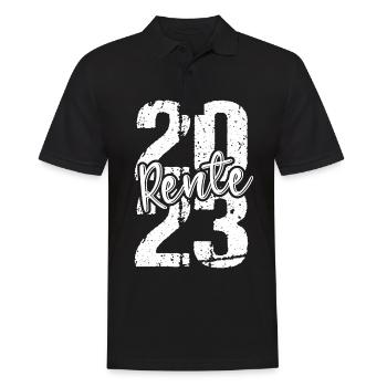 Rentner 2023 Rentnerin 2023 Rente 2023 - Männer Poloshirt - Schwarz - Vorne - Kai (181cm)