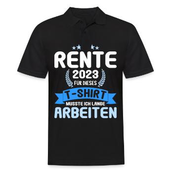 Rentner 2023 Rentnerin 2023 Rente 2023 - Männer Poloshirt - Schwarz - Vorne - Kai (181cm)