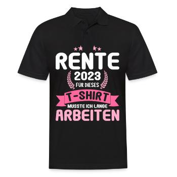 Rentner 2023 Rentnerin 2023 Rente 2023 - Männer Poloshirt - Schwarz - Vorne - Kai (181cm)