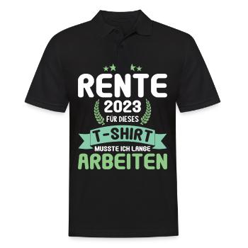 Rentner 2023 Rentnerin 2023 Rente 2023 - Männer Poloshirt - Schwarz - Vorne - Kai (181cm)