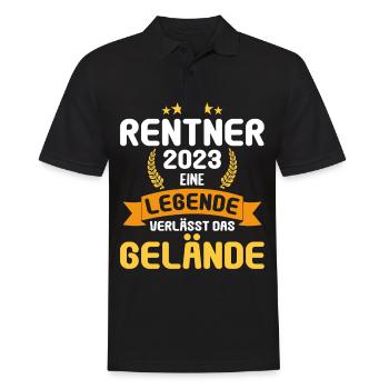 Rente 2023 Ruhestand Abschied Rentner 2023 - Männer Poloshirt - Schwarz - Vorne - Kai (181cm)