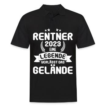 Rente 2023 Ruhestand Abschied Rentner 2023 - Männer Poloshirt - Schwarz - Vorne - Kai (181cm)