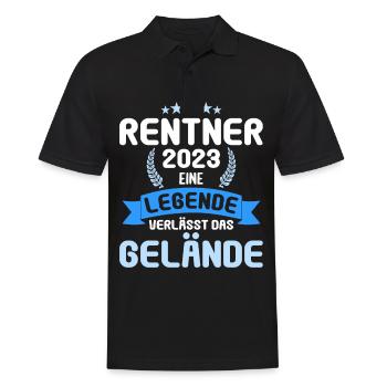 Rente 2023 Ruhestand Abschied Rentner 2023 - Männer Poloshirt - Schwarz - Vorne - Kai (181cm)
