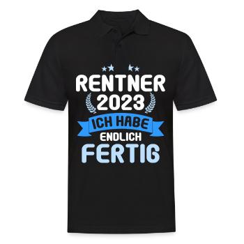 Rente 2023 Ruhestand Abschied Rentner 2023 - Männer Poloshirt - Schwarz - Vorne - Kai (181cm)