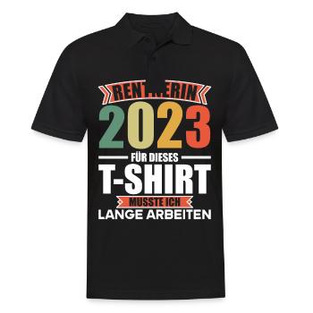 Rentner 2023 Rentnerin 2023 Rente 2023 - Männer Poloshirt - Schwarz - Vorne - Kai (181cm)