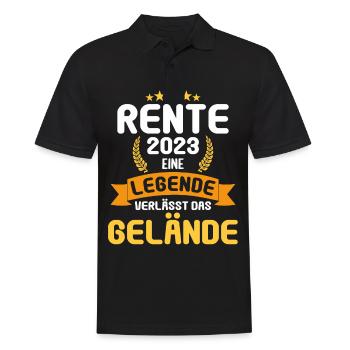 Rentner 2023 Rentnerin 2023 Rente 2023 - Männer Poloshirt - Schwarz - Vorne - Kai (181cm)