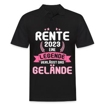Rentner 2023 Rentnerin 2023 Rente 2023 - Männer Poloshirt - Schwarz - Vorne - Kai (181cm)
