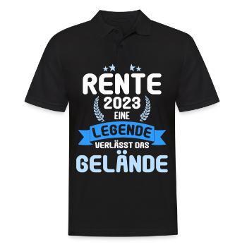 Rentner 2023 Rentnerin 2023 Rente 2023 - Männer Poloshirt - Schwarz - Vorne - Kai (181cm)