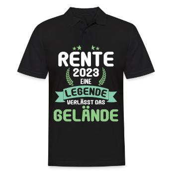 Rentner 2023 Rentnerin 2023 Rente 2023 - Männer Poloshirt - Schwarz - Vorne - Kai (181cm)
