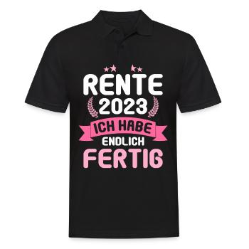 Rentner 2023 Rentnerin 2023 Rente 2023 - Männer Poloshirt - Schwarz - Vorne - Kai (181cm)