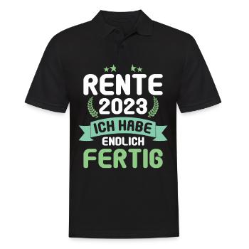 Rentner 2023 Rentnerin 2023 Rente 2023 - Männer Poloshirt - Schwarz - Vorne - Kai (181cm)