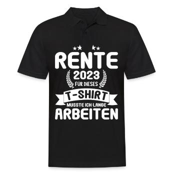 Rentner 2023 Rentnerin 2023 Rente 2023 - Männer Poloshirt - Schwarz - Vorne - Kai (181cm)