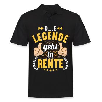 Rentnerin 2023 Rente 2023 Rentner 2023 - Männer Poloshirt - Schwarz - Vorne - Kai (181cm)