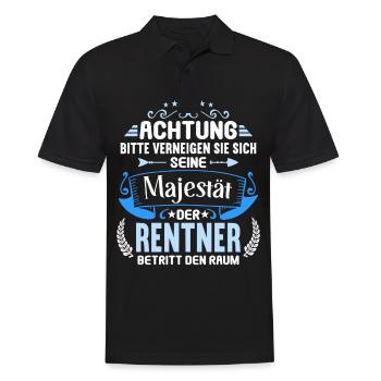 Rente 2023 Ruhestand Abschied Rentner 2023 - Männer Poloshirt - Schwarz - Vorne - Kai (181cm)
