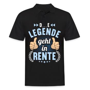Rentnerin 2023 Rente 2023 Rentner 2023 - Männer Poloshirt - Schwarz - Vorne - Kai (181cm)