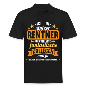Rente 2023 Ruhestand Abschied Rentner 2023 - Männer Poloshirt - Schwarz - Vorne - Kai (181cm)
