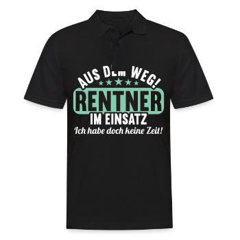 Rente 2023 Ruhestand Abschied Rentner 2023 - Männer Poloshirt - Schwarz - Vorne - Kai (181cm)