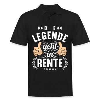 Rentnerin 2023 Rente 2023 Rentner 2023 - Männer Poloshirt - Schwarz - Vorne - Kai (181cm)