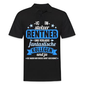 Rente 2023 Ruhestand Abschied Rentner 2023 - Männer Poloshirt - Schwarz - Vorne - Kai (181cm)