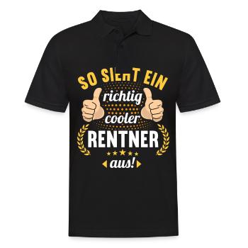 Rente 2023 Ruhestand Abschied Rentner 2023 - Männer Poloshirt - Schwarz - Vorne - Kai (181cm)