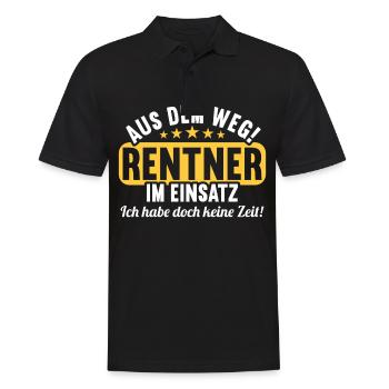 Rente 2023 Ruhestand Abschied Rentner 2023 - Männer Poloshirt - Schwarz - Vorne - Kai (181cm)