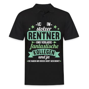 Rente 2023 Ruhestand Abschied Rentner 2023 - Männer Poloshirt - Schwarz - Vorne - Kai (181cm)