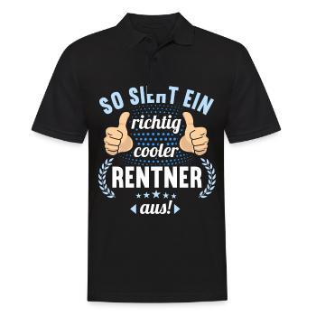 Rente 2023 Ruhestand Abschied Rentner 2023 - Männer Poloshirt - Schwarz - Vorne - Kai (181cm)