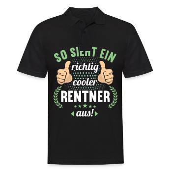 Rente 2023 Ruhestand Abschied Rentner 2023 - Männer Poloshirt - Schwarz - Vorne - Kai (181cm)