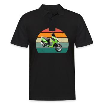 Motos Scooter Motocycliste Moto - Polo Homme - noir - Devant - Kai (181cm)