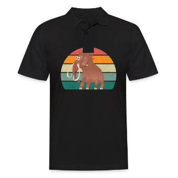 Mammut Eiszeit Elefanten Fell Schnee Eis Steinzeit - Männer Poloshirt - Schwarz - Vorne - Kai (181cm)