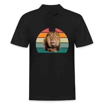 Lion Lionne Fierté des Lions Mane Lion’s Mane King Lion - Polo Homme - noir - Devant - Kai (181cm)