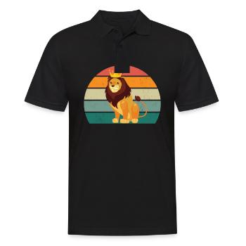 Lion Lionne Fierté des Lions Mane Lion’s Mane King Lion - Polo Homme - noir - Devant - Kai (181cm)