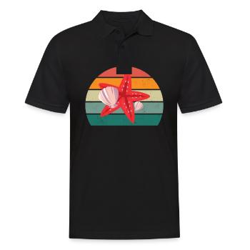 Meer Ozean Wasser Fisch Fische Krabbe Krebs Qualle - Männer Poloshirt - Schwarz - Vorne - Kai (181cm)