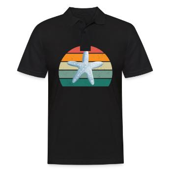 Sea Ocean Water Fish Fish Crab Crayfish Jellyfish - Men's Polo Shirt - black - Front - Kai (181cm)