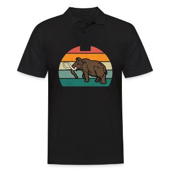 Mammut Eiszeit Elefanten Fell Schnee Eis Steinzeit - Männer Poloshirt - Schwarz - Vorne - Kai (181cm)