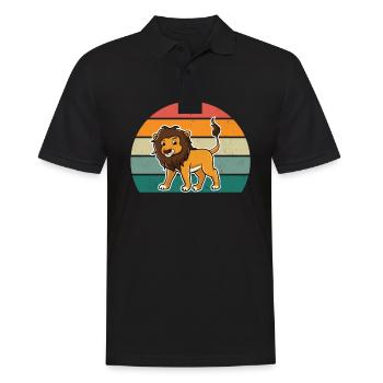 Lion Lionne Fierté des Lions Mane Lion’s Mane King Lion - Polo Homme - noir - Devant - Kai (181cm)