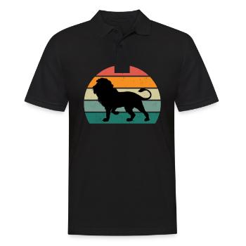 Lion Lionne Fierté des Lions Mane Lion’s Mane King Lion - Polo Homme - noir - Devant - Kai (181cm)