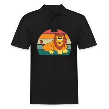 Lion Lionne Fierté des Lions Mane Lion’s Mane King Lion - Polo Homme - noir - Devant - Kai (181cm)
