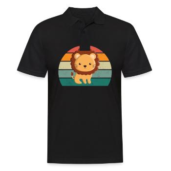 Lion Lionne Fierté des Lions Mane Lion’s Mane King Lion - Polo Homme - noir - Devant - Kai (181cm)