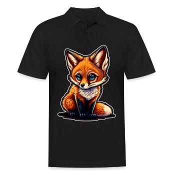 Mignon Fox Baby Cuddle Shirt Chemise Câlin - Polo Homme - noir - Devant - Kai (181cm)