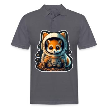 Mignon Fox Space Astronaute Planète Espace - Polo Homme - charbon - Devant - Nico (186cm)