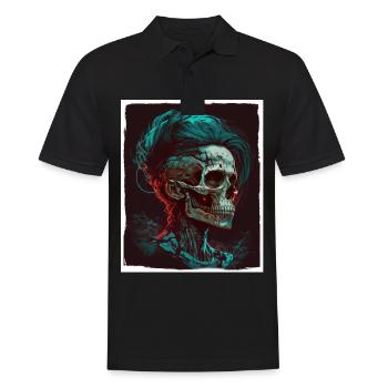 Evil Old Woman Horreur Squelette Démon Bikerin - Polo Homme - noir - Devant - Kai (181cm)
