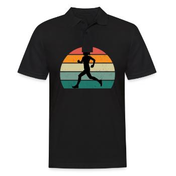 Rennen Läufer Läuferin Renner Rennerin Joggen - Männer Poloshirt - Schwarz - Vorne - Kai (181cm)