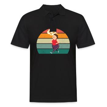 Rennen Läufer Läuferin Renner Rennerin Joggen - Männer Poloshirt - Schwarz - Vorne - Kai (181cm)