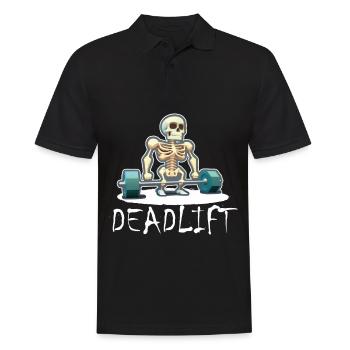 Soulevé de terre Skeleton Bodybuilding Sport Soulevé de terre - Polo Homme - noir - Devant - Kai (181cm)