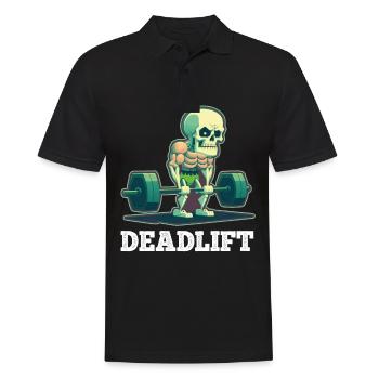 Soulevé de terre Skeleton Bodybuilding Sport Soulevé de terre - Polo Homme - noir - Devant - Kai (181cm)
