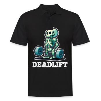 Soulevé de terre Skeleton Bodybuilding Sport Soulevé de terre - Polo Homme - noir - Devant - Kai (181cm)