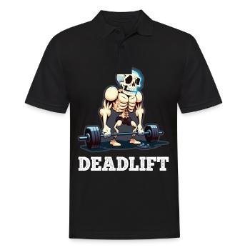 Soulevé de terre Skeleton Bodybuilding Sport Soulevé de terre - Polo Homme - noir - Devant - Kai (181cm)