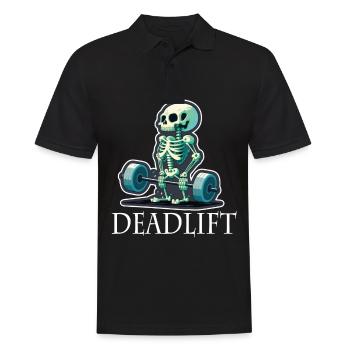 Soulevé de terre Skeleton Bodybuilding Sport Soulevé de terre - Polo Homme - noir - Devant - Kai (181cm)