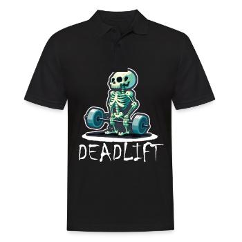 Soulevé de terre Skeleton Bodybuilding Sport Soulevé de terre - Polo Homme - noir - Devant - Kai (181cm)